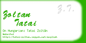 zoltan tatai business card